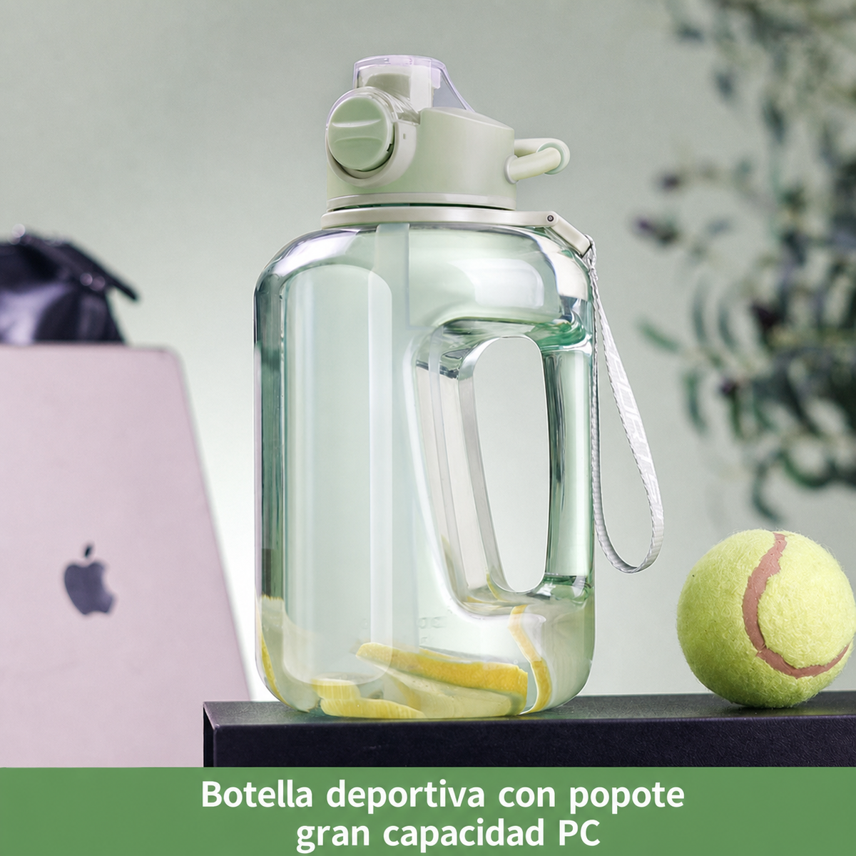 Botella deportiva con popote gran capacidad PC