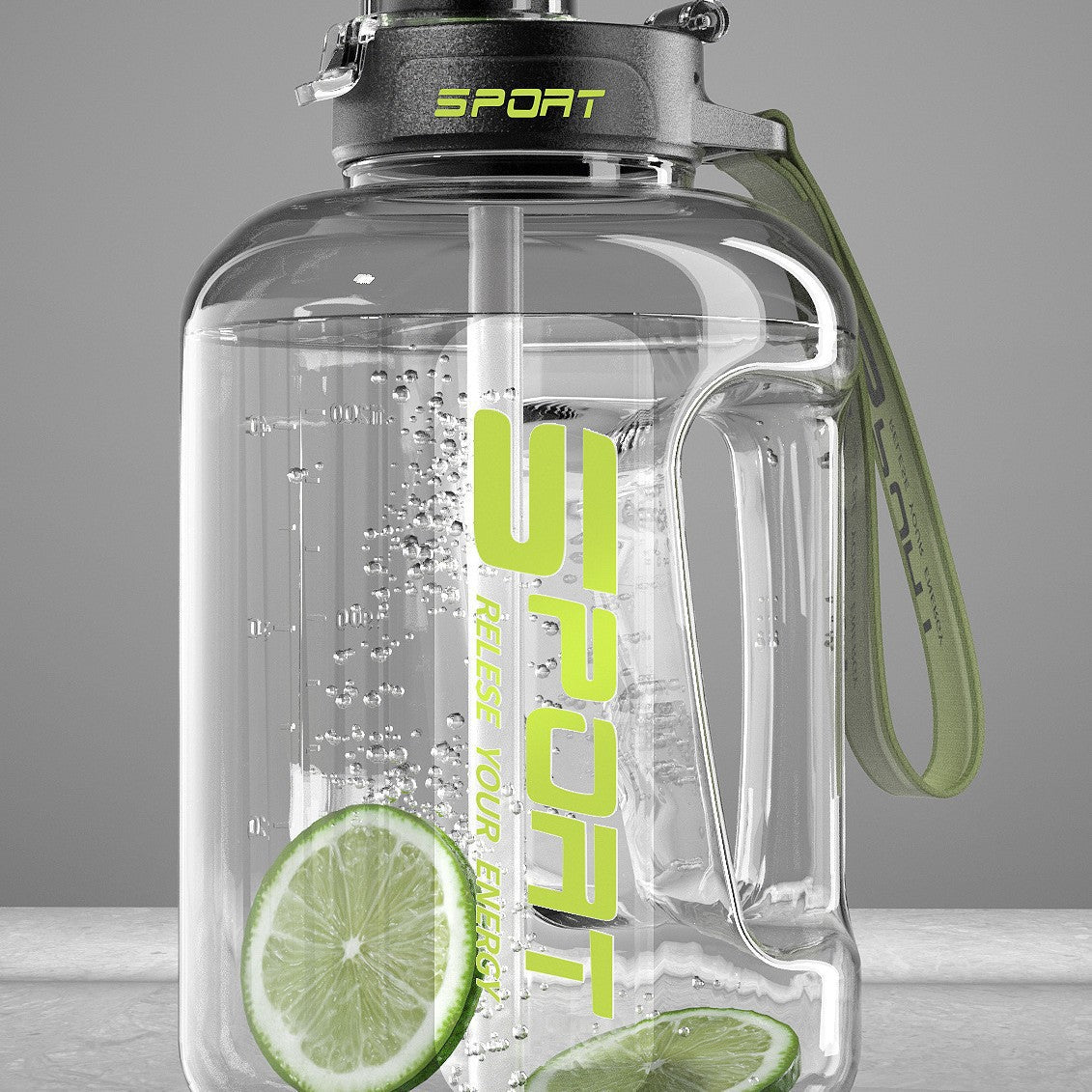 Botella deportiva con popote gran capacidad PC