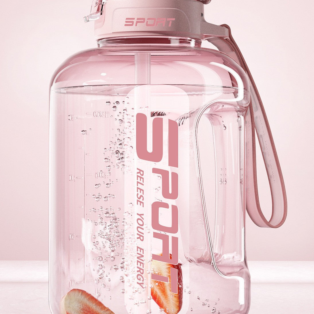 Botella deportiva con popote gran capacidad PC