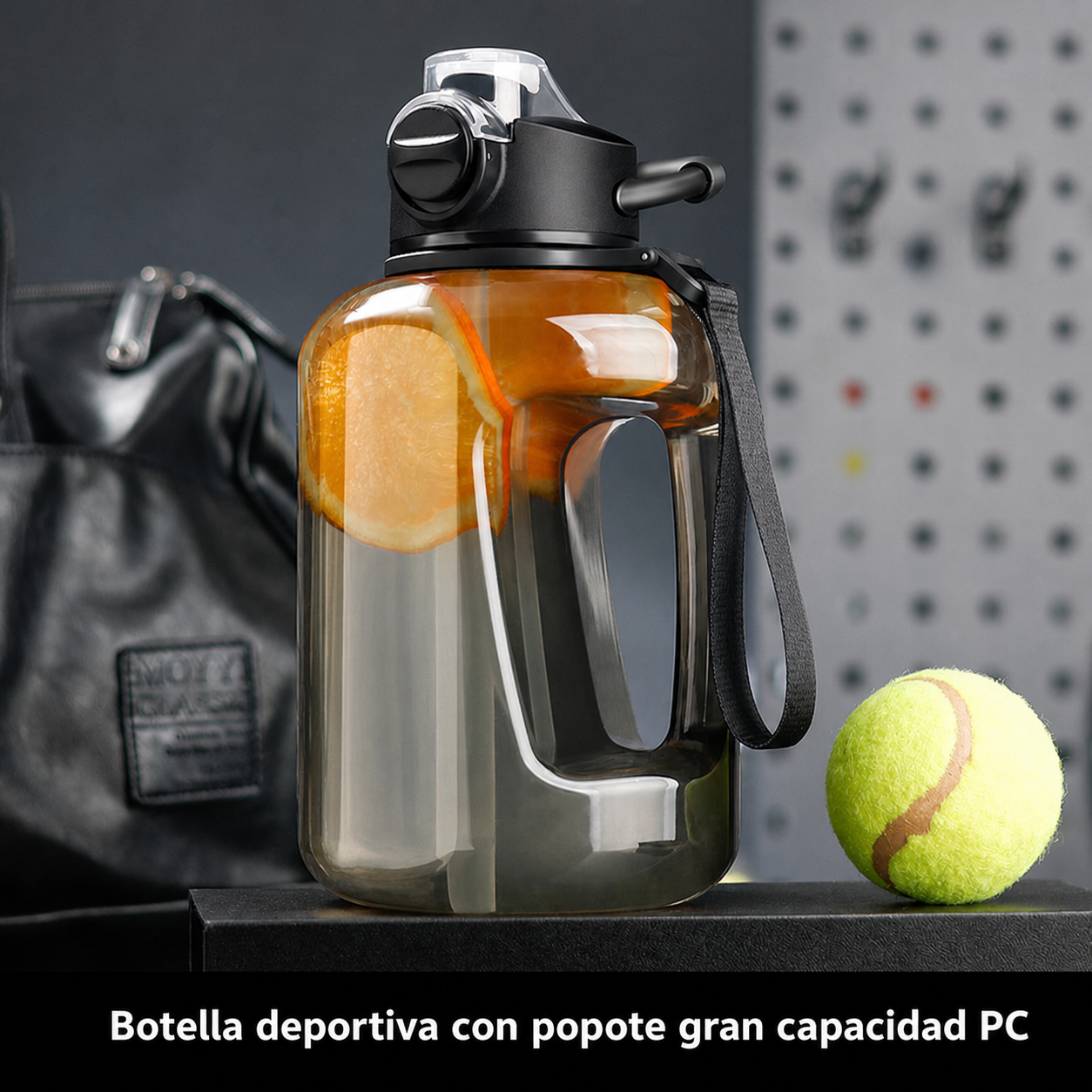 Botella deportiva con popote gran capacidad PC
