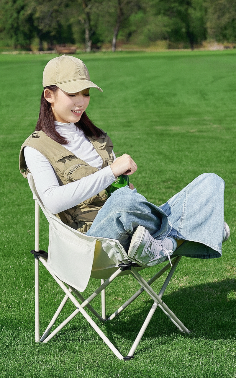 Silla Plegable Luna para Camping con Respaldo Alto - 11