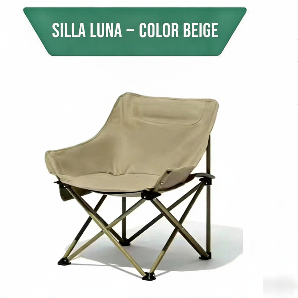 Silla Plegable Luna para Camping con Respaldo Alto - 8