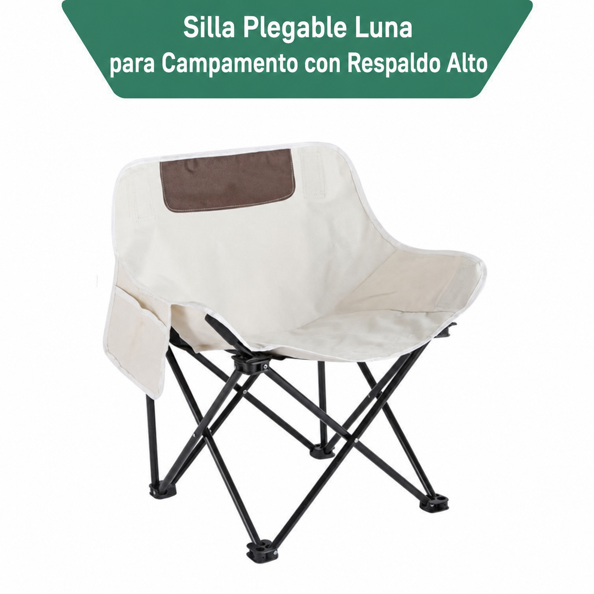 Silla Plegable Luna para Camping con Respaldo Alto
