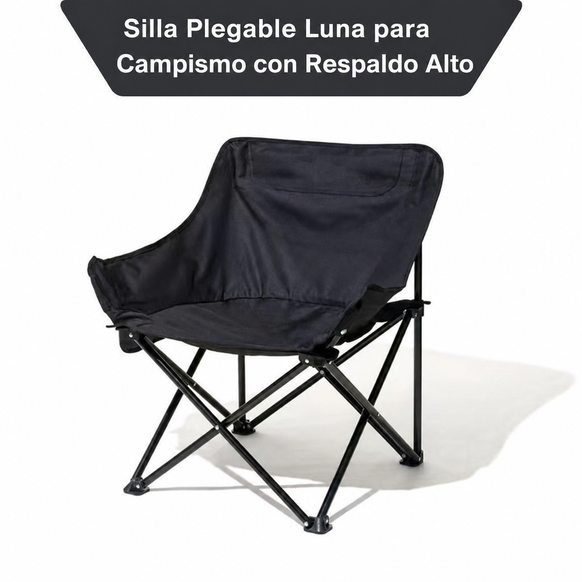 Silla Plegable Luna para Camping con Respaldo Alto