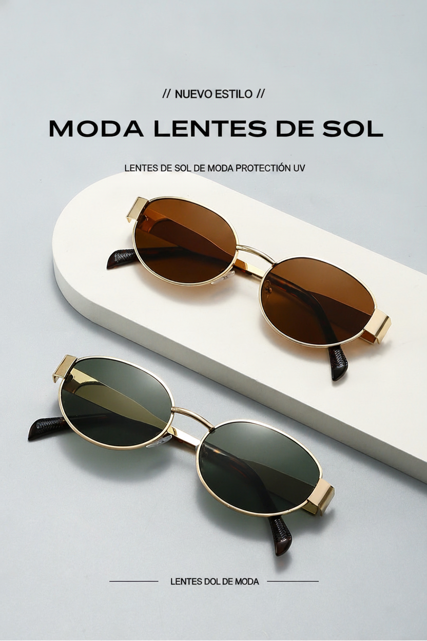 Lentes de Sol Ovalados con Protección UV400 Unisex - 14