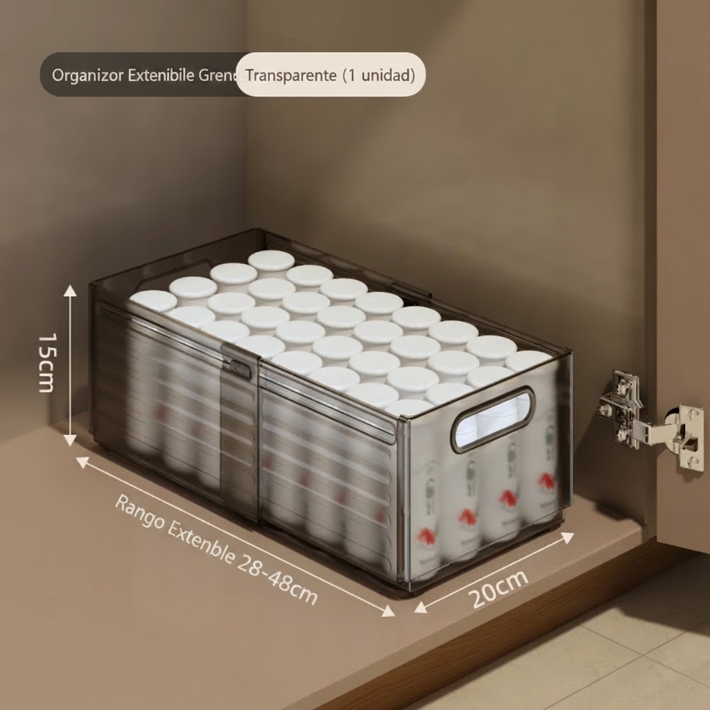 Organizador extensible con divisores transparente PP - 5