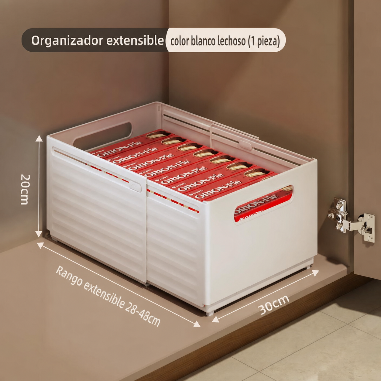 Organizador extensible con divisores transparente PP