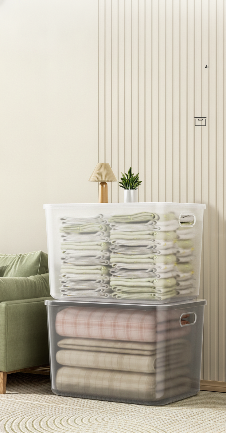 Caja organizadora transparente apilable con o sin tapa - 13
