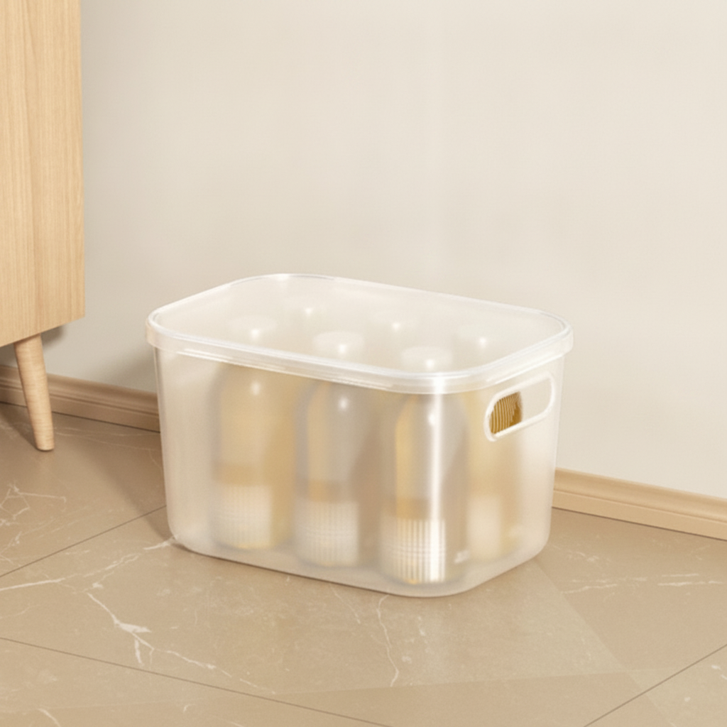 Caja organizadora transparente apilable con o sin tapa - 7