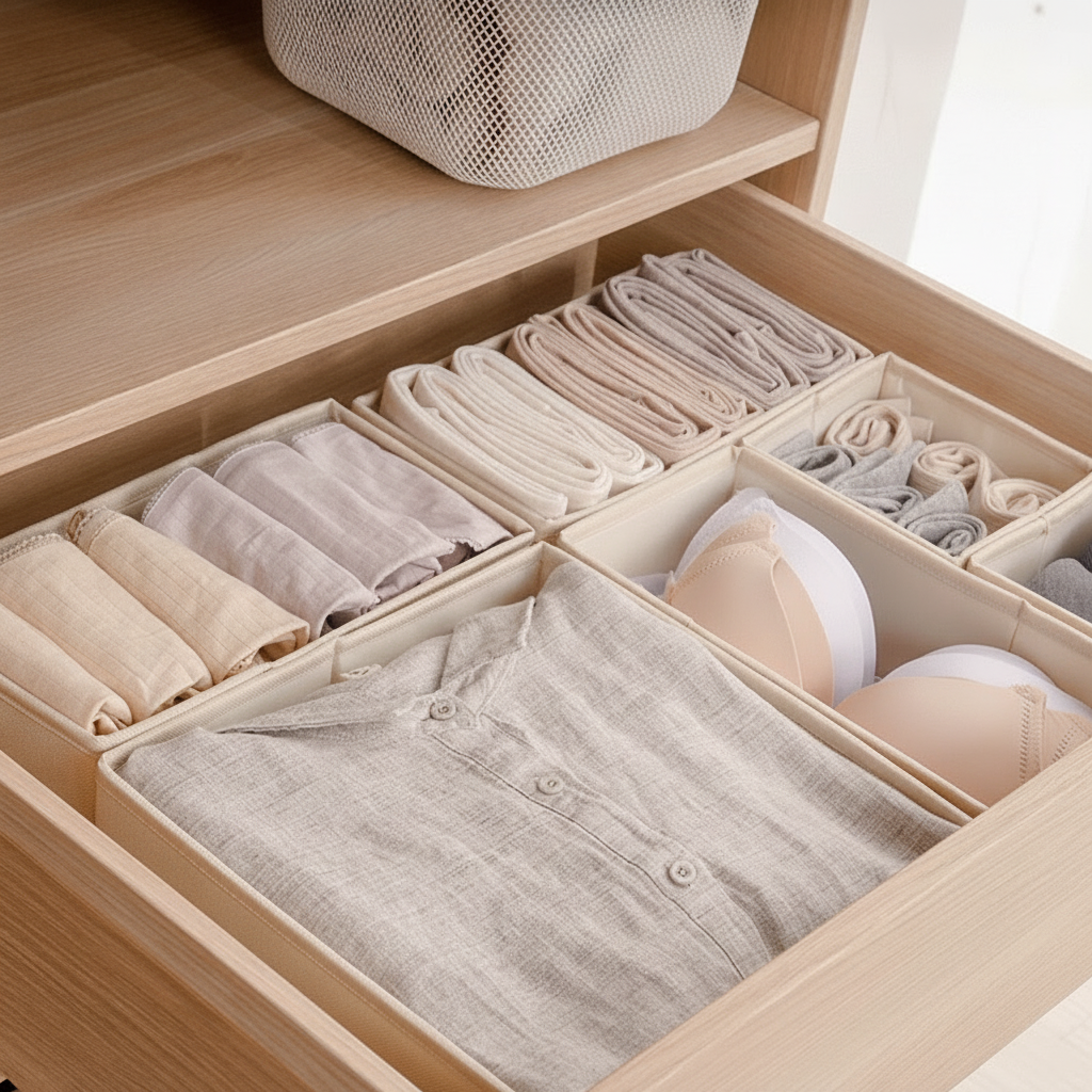 Caja organizadora de cajón para ropa interior y accesorios - 1