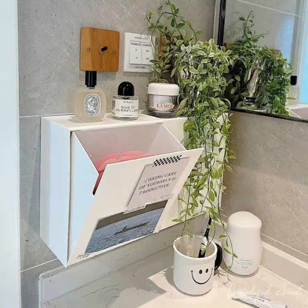 Organizador de Pared con Tapa para Baño y Hogar - 1