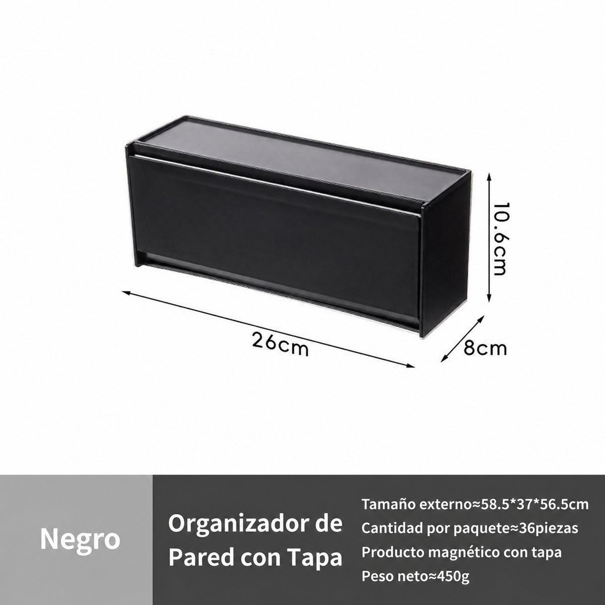 Organizador de Pared con Tapa para Baño y Hogar