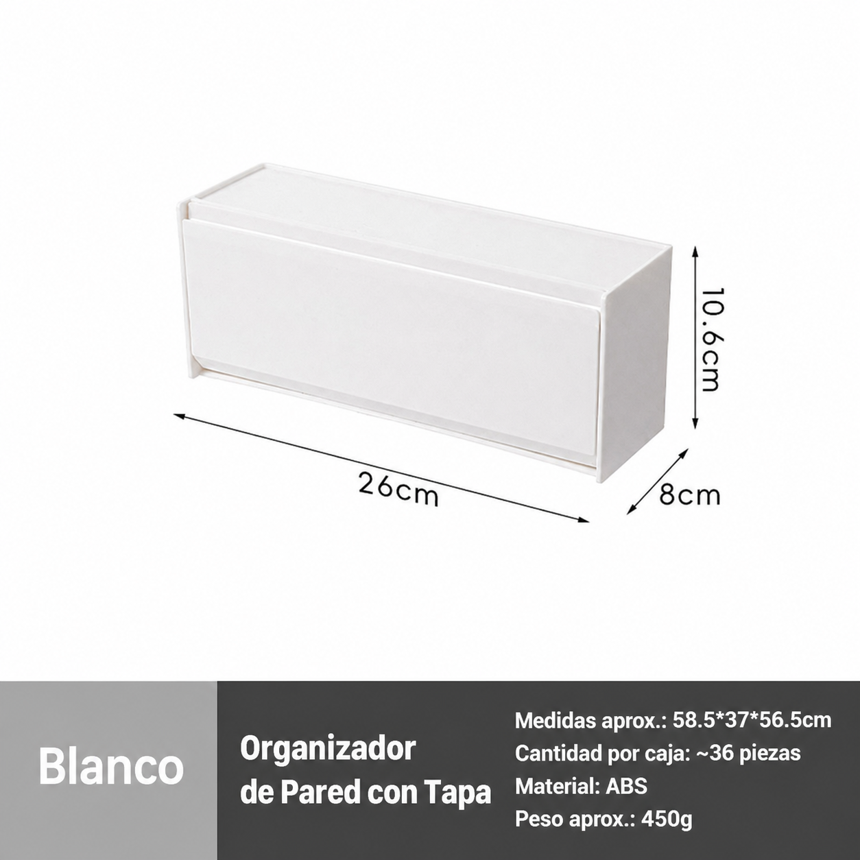 Organizador de Pared con Tapa para Baño y Hogar