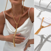 Collar con flecos metálicos estilo minimalista - 1