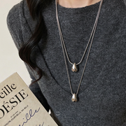 Collar colgante gota de agua minimalista para mujer - 1