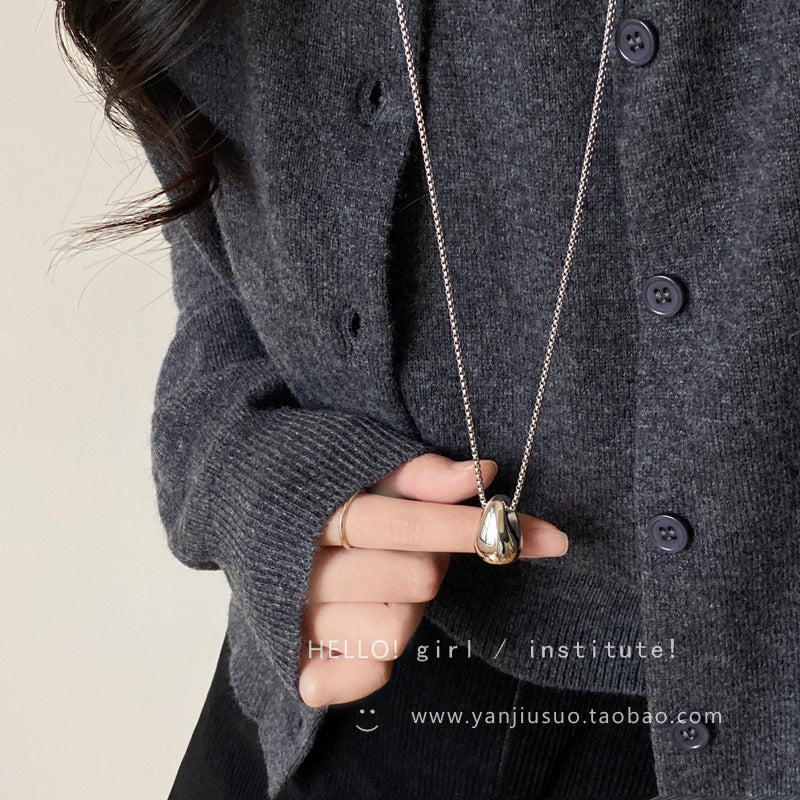 Collar colgante gota de agua minimalista para mujer
