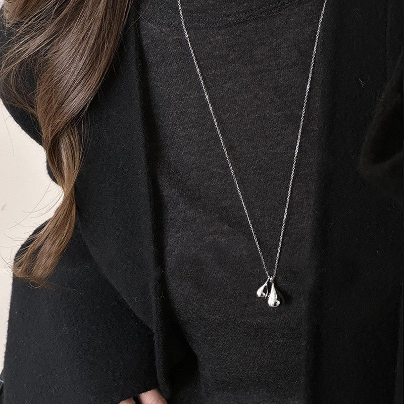 Collar colgante gota de agua minimalista para mujer