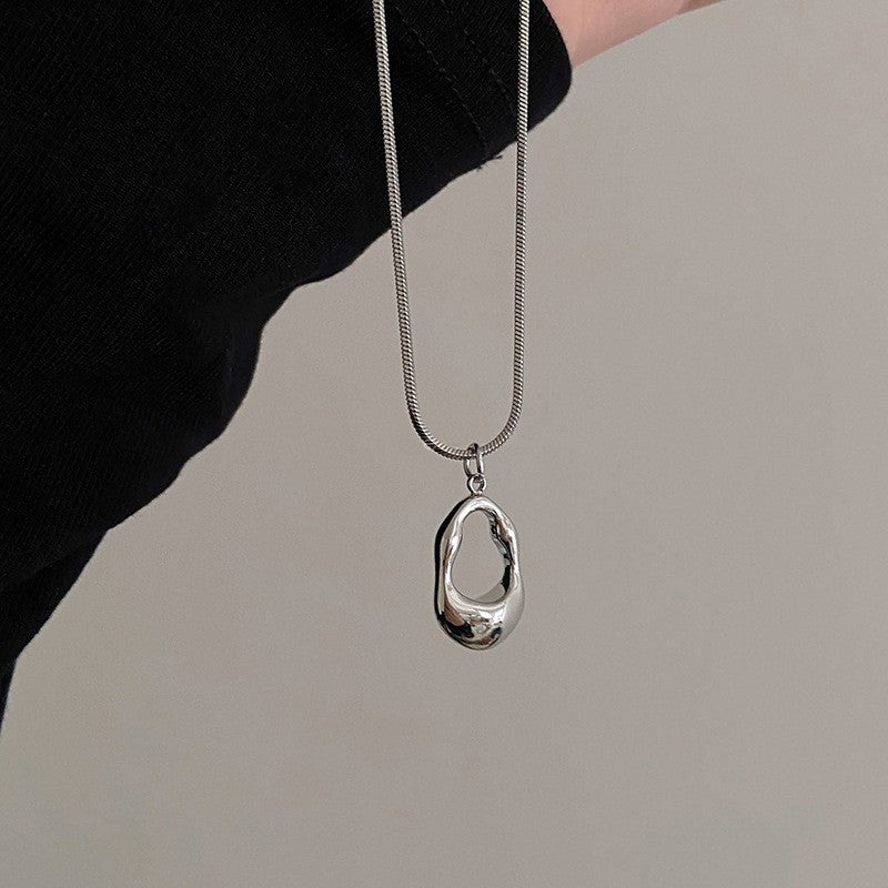 Collar colgante gota de agua minimalista para mujer