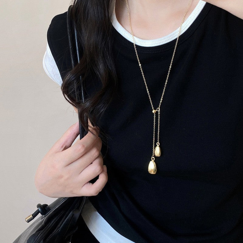 Collar colgante gota de agua minimalista para mujer