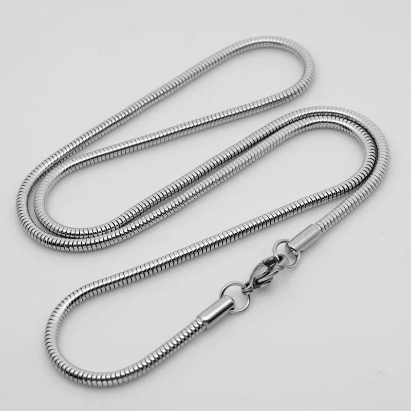 Collar Cadena Serpiente Cuadrada de Titanio Unisex - 4