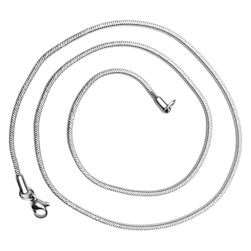 Collar Cadena Serpiente Cuadrada de Titanio Unisex - 5