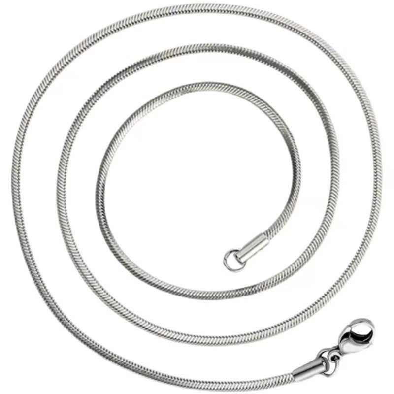 Collar Cadena Serpiente Cuadrada de Titanio Unisex - 10