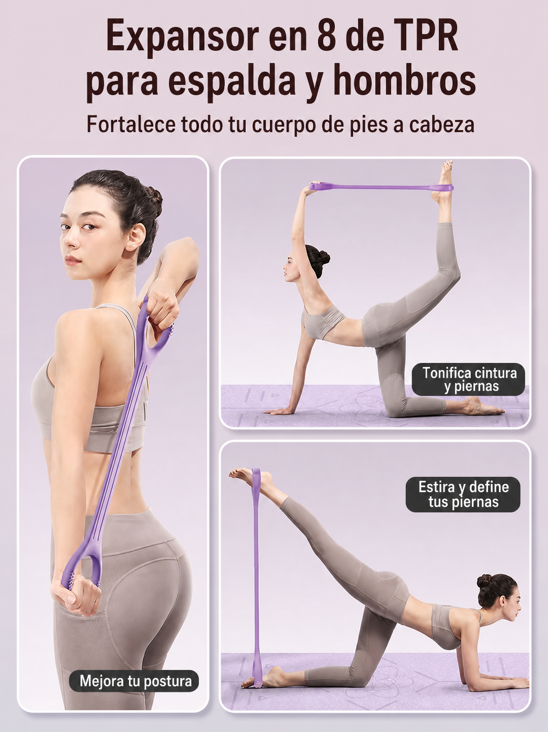 Expansor en 8 de TPR para espalda y hombros - 2