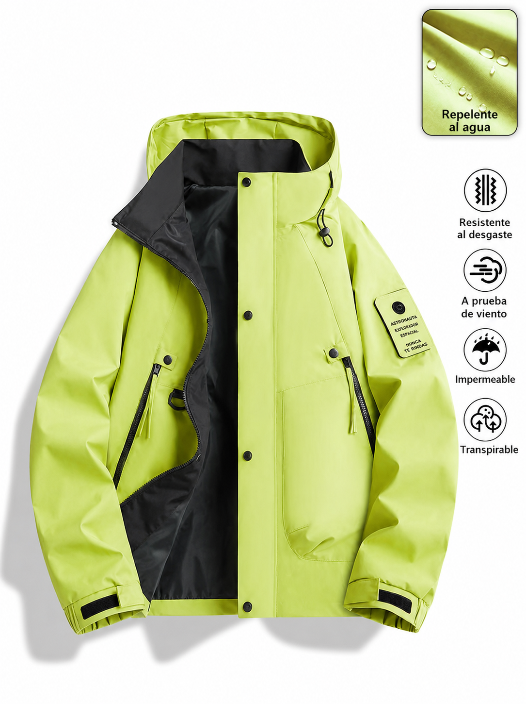 Chamarra NASA cortaviento con capucha unisex - 4