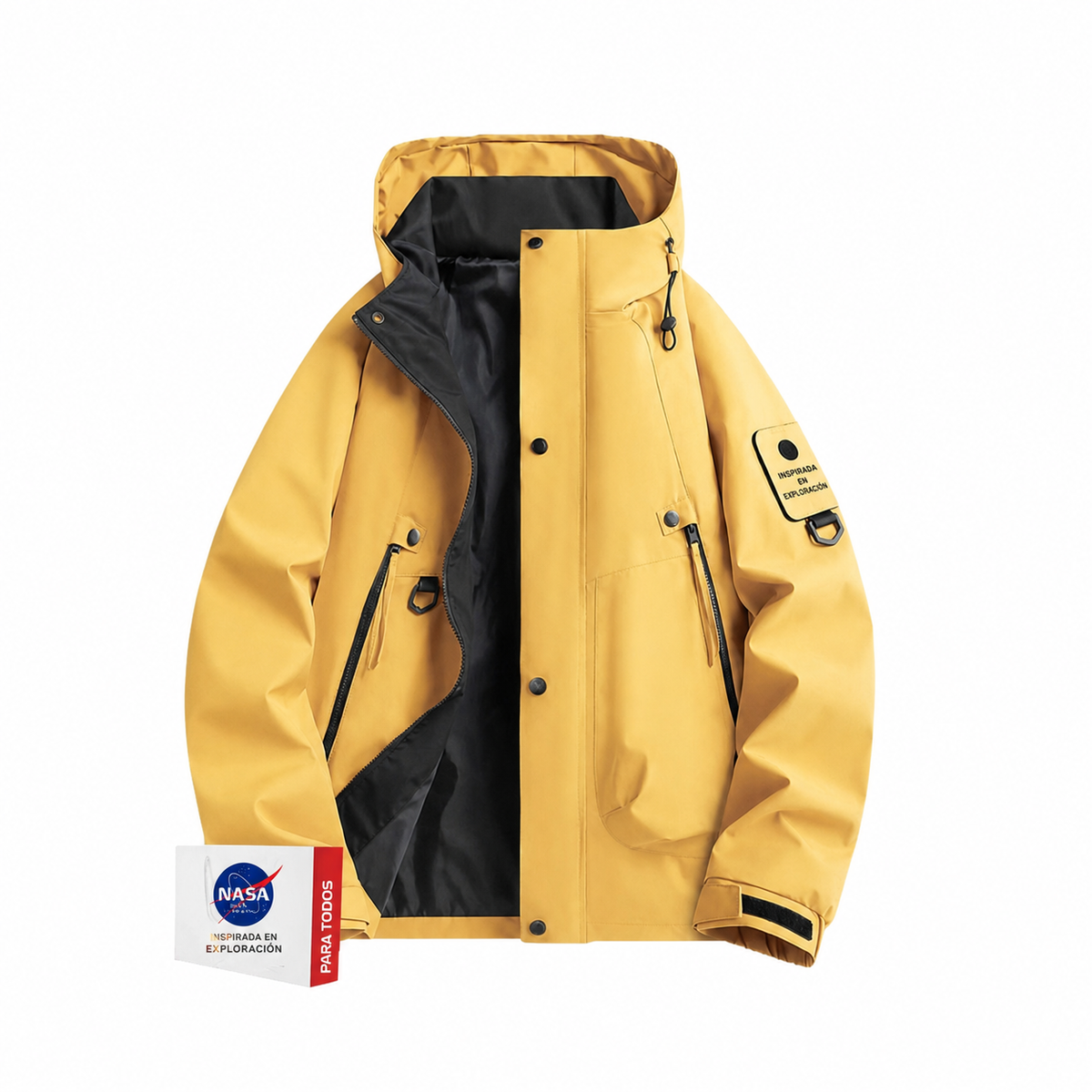 Chamarra NASA cortaviento con capucha unisex - 10