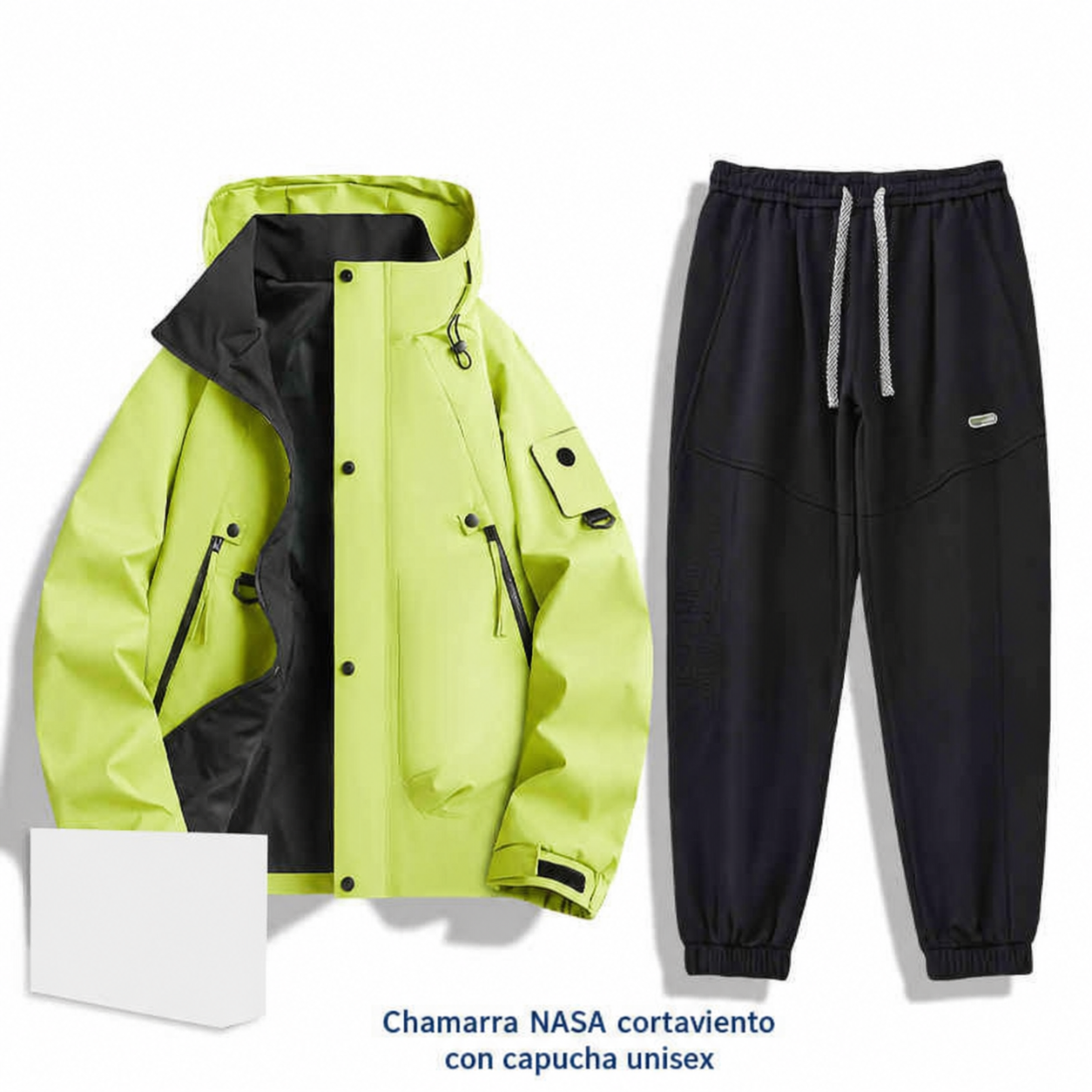 Chamarra NASA cortaviento con capucha unisex