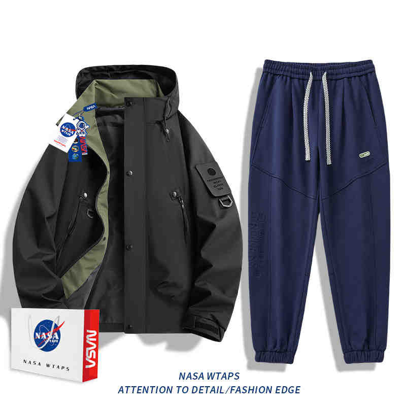 Chamarra NASA cortaviento con capucha unisex
