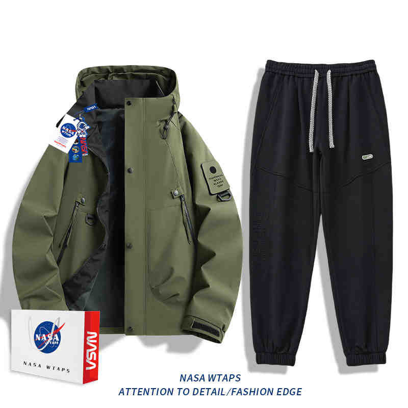 Chamarra NASA cortaviento con capucha unisex