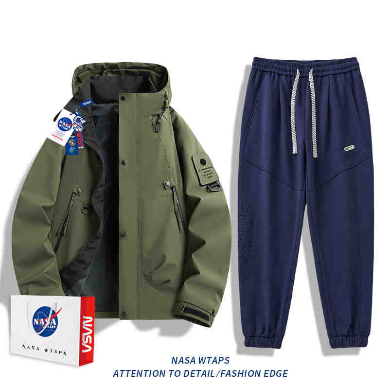 Chamarra NASA cortaviento con capucha unisex