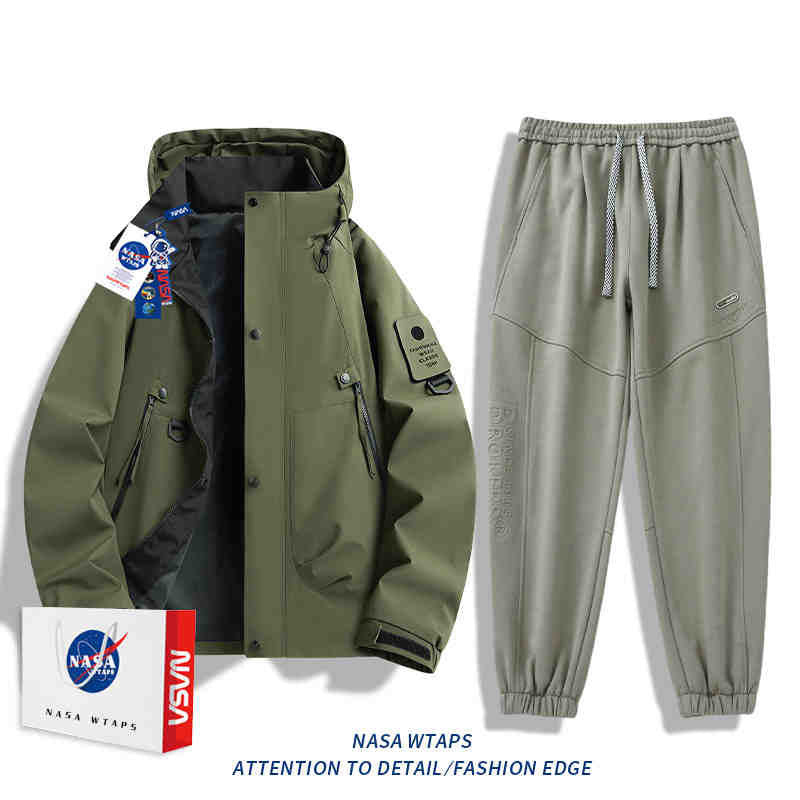 Chamarra NASA cortaviento con capucha unisex