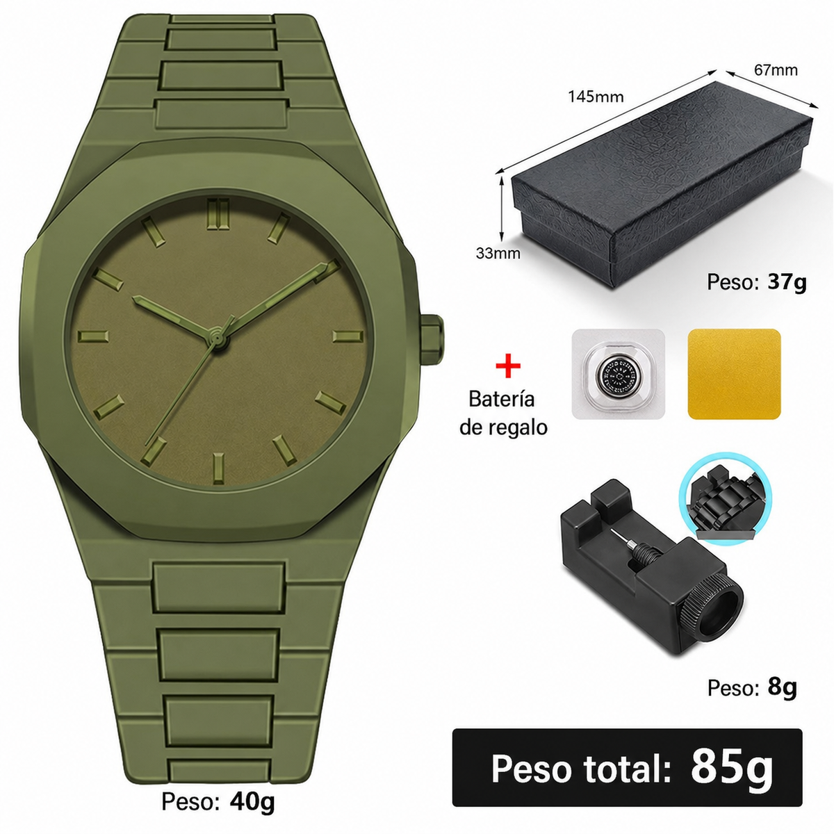 Reloj de Cuarzo Unisex Estilo Sport Dopamina