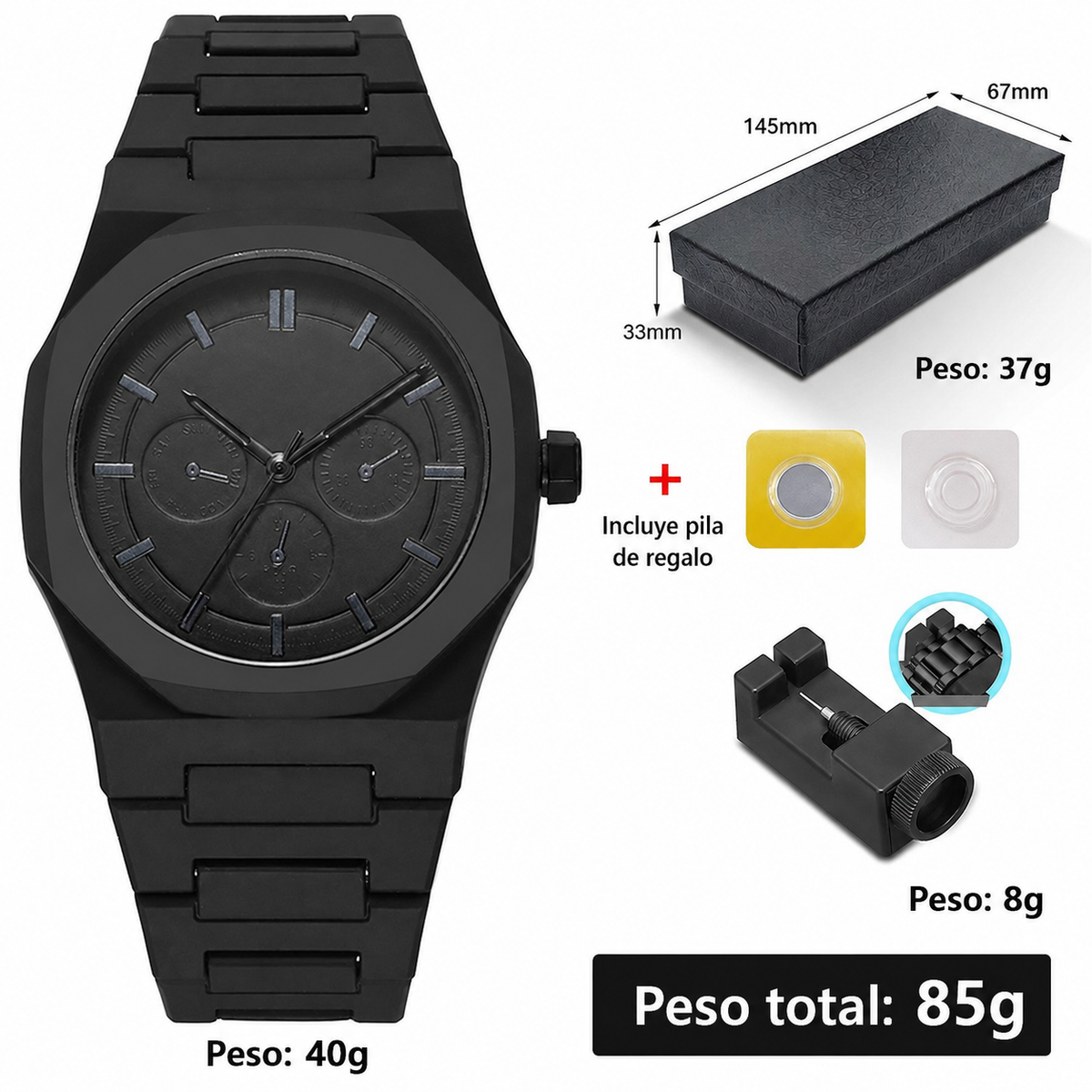 Reloj de Cuarzo Unisex Estilo Sport Dopamina