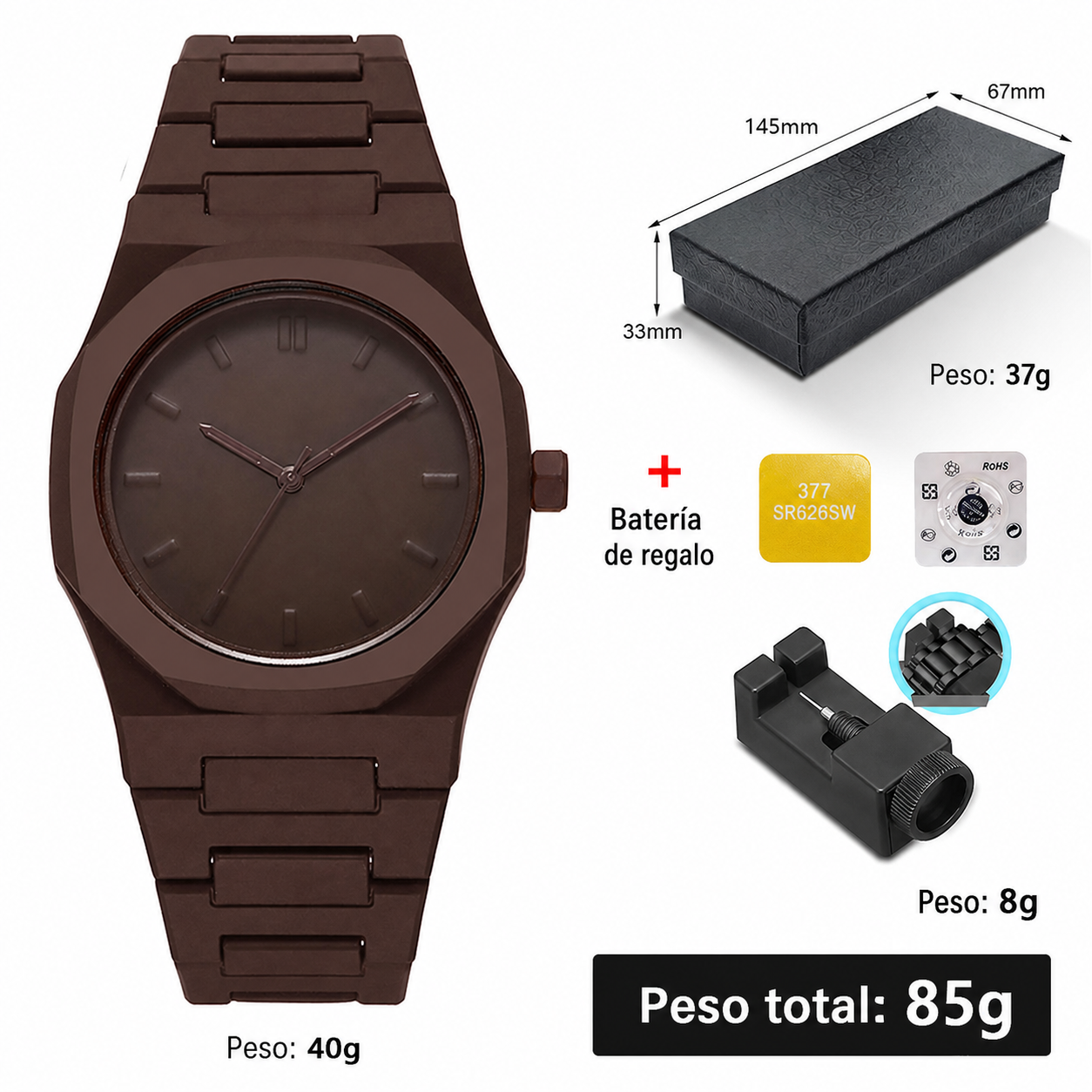 Reloj de Cuarzo Unisex Estilo Sport Dopamina