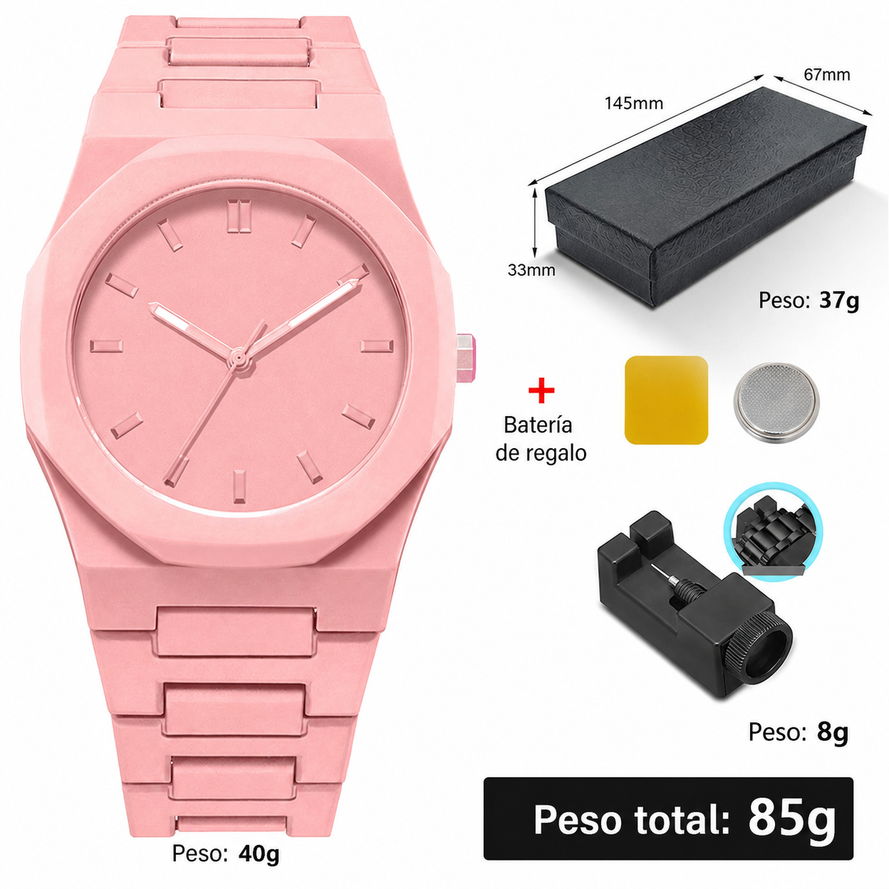 Reloj de Cuarzo Unisex Estilo Sport Dopamina