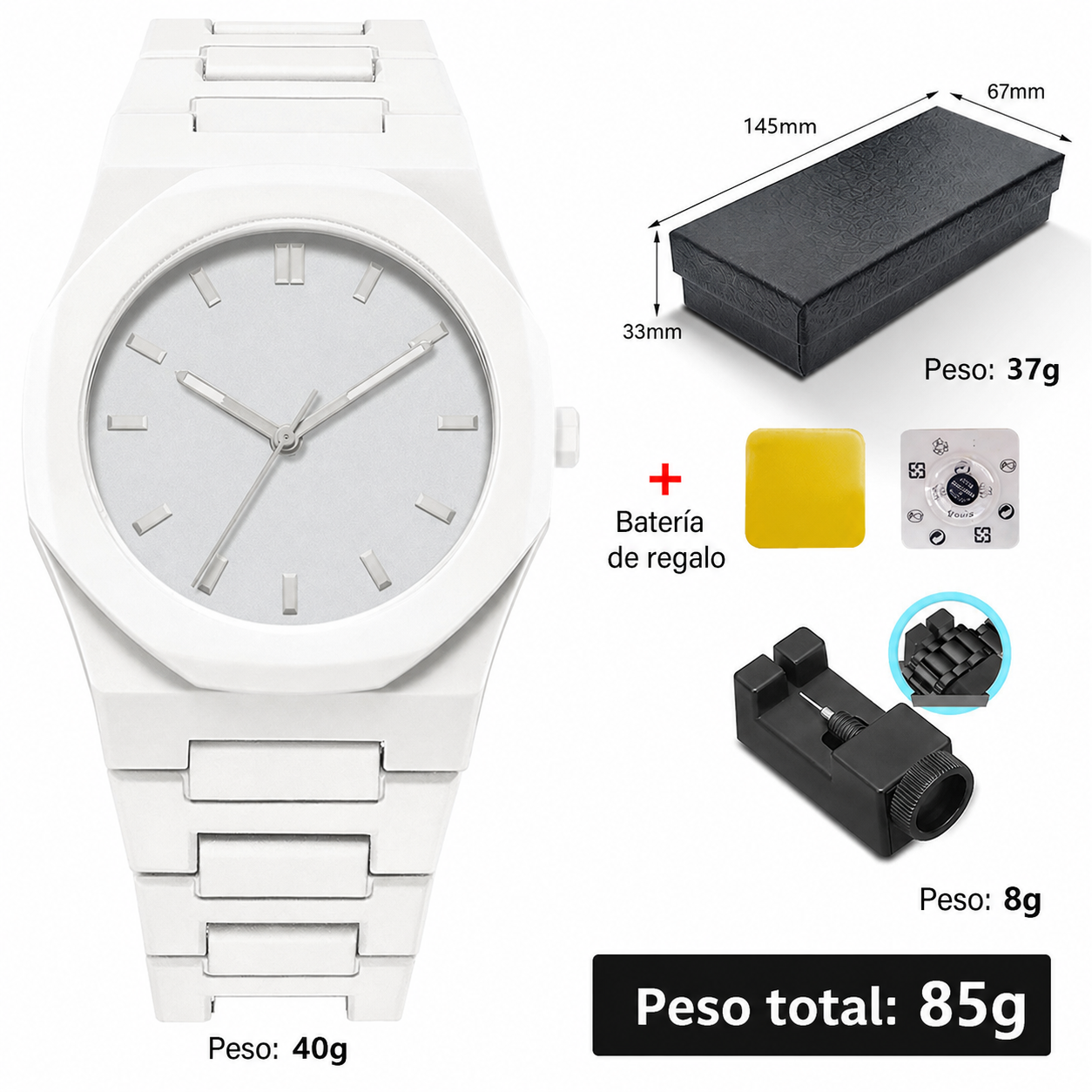 Reloj de Cuarzo Unisex Estilo Sport Dopamina