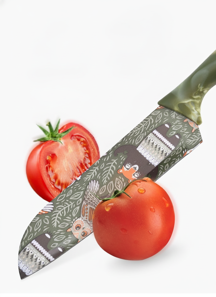 Cuchillo de acero inoxidable con diseño floral 31 cm - 10