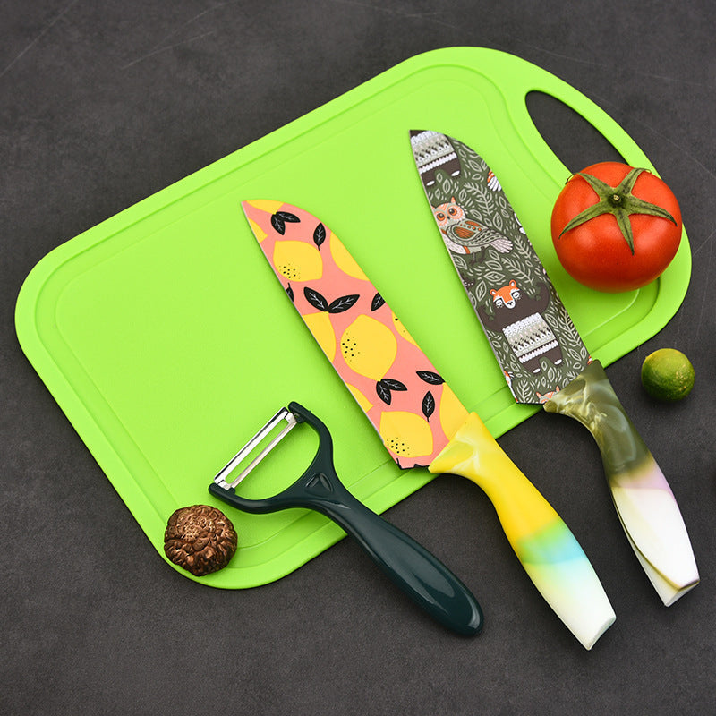 Cuchillo de acero inoxidable con diseño floral 31 cm - 2