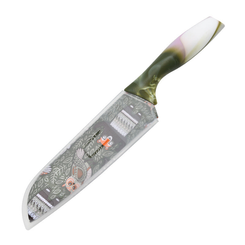 Cuchillo de acero inoxidable con diseño floral 31 cm - 4