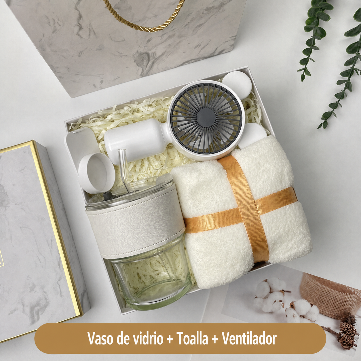 Set de Regalo Empresarial en Caja Blanca de Lujo