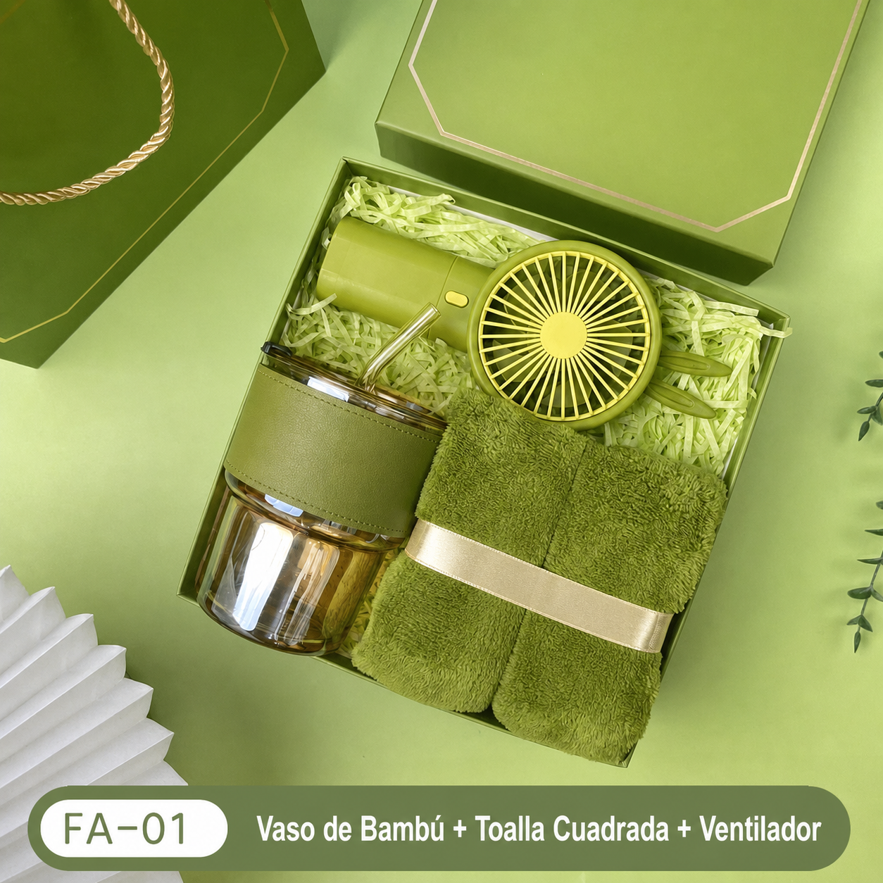 Set de Regalo Empresarial en Caja Blanca de Lujo