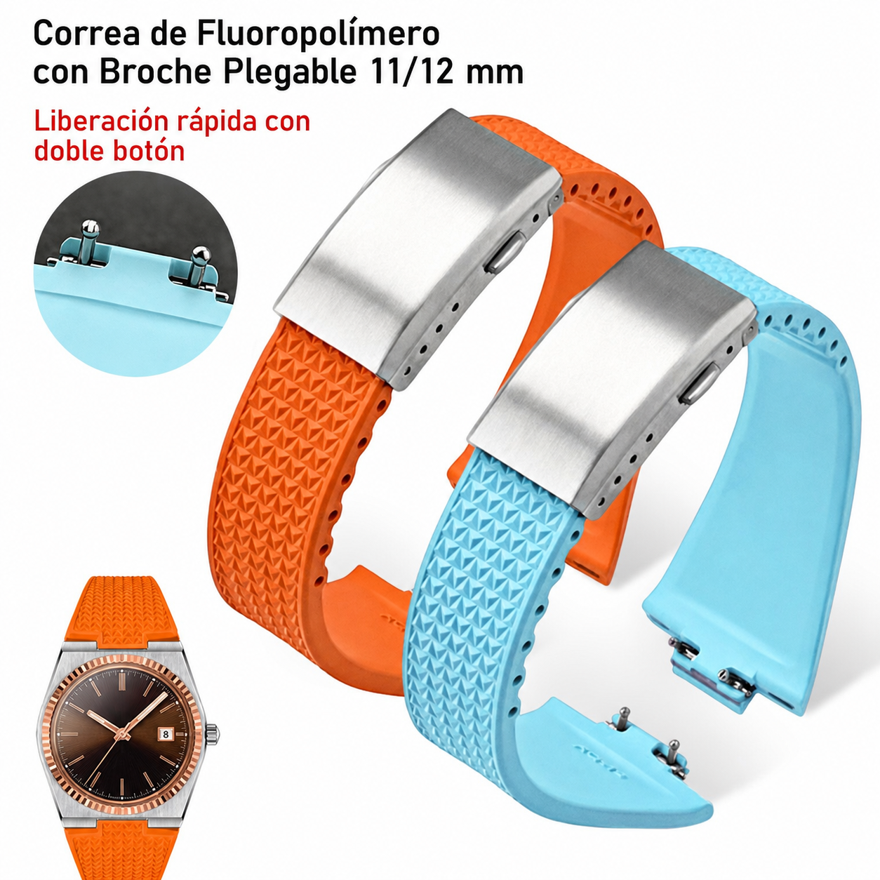 Correa con Broche Plegable 11/12 mm - PRX - 1