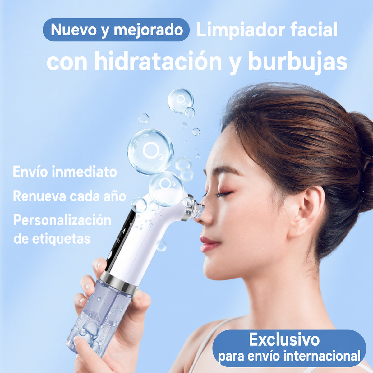 Limpiador Facial Portátil con Hidratación y Burbujas - 4
