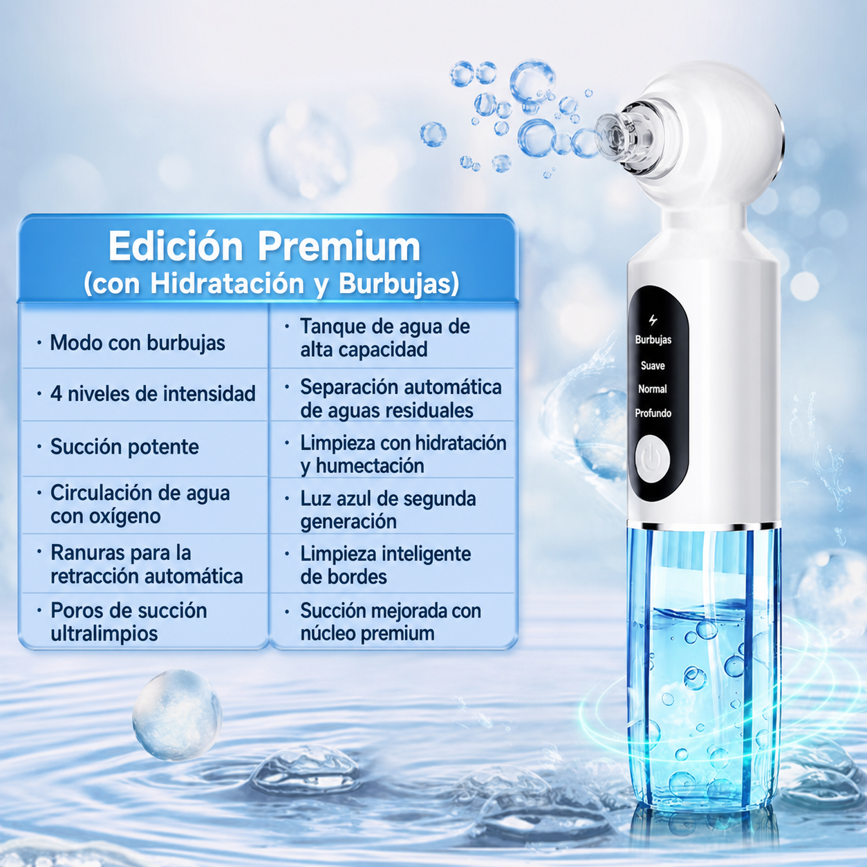 Limpiador Facial Portátil con Hidratación y Burbujas - 6