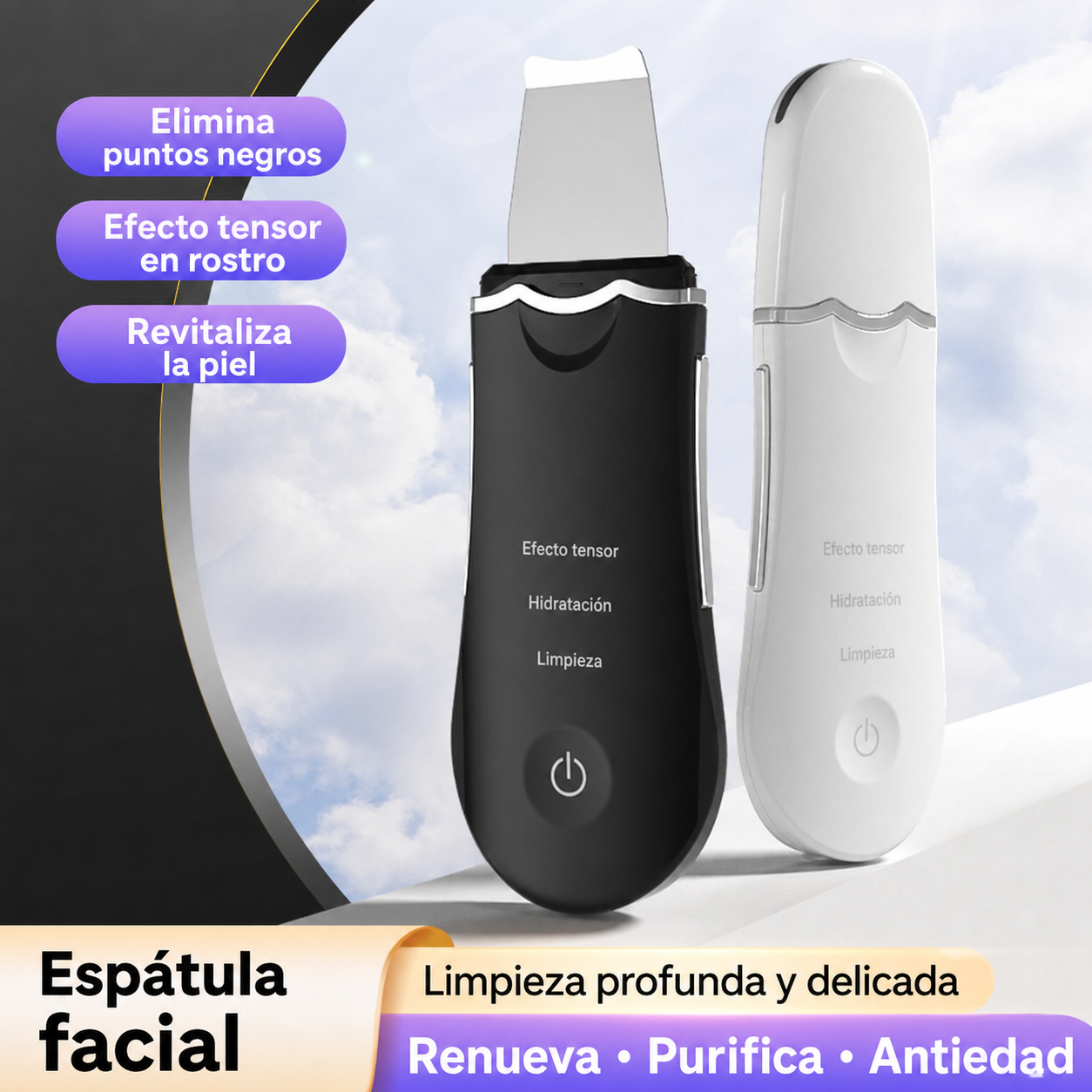 Dispositivo Ultrasónico Facial Limpieza y Lifting - 1