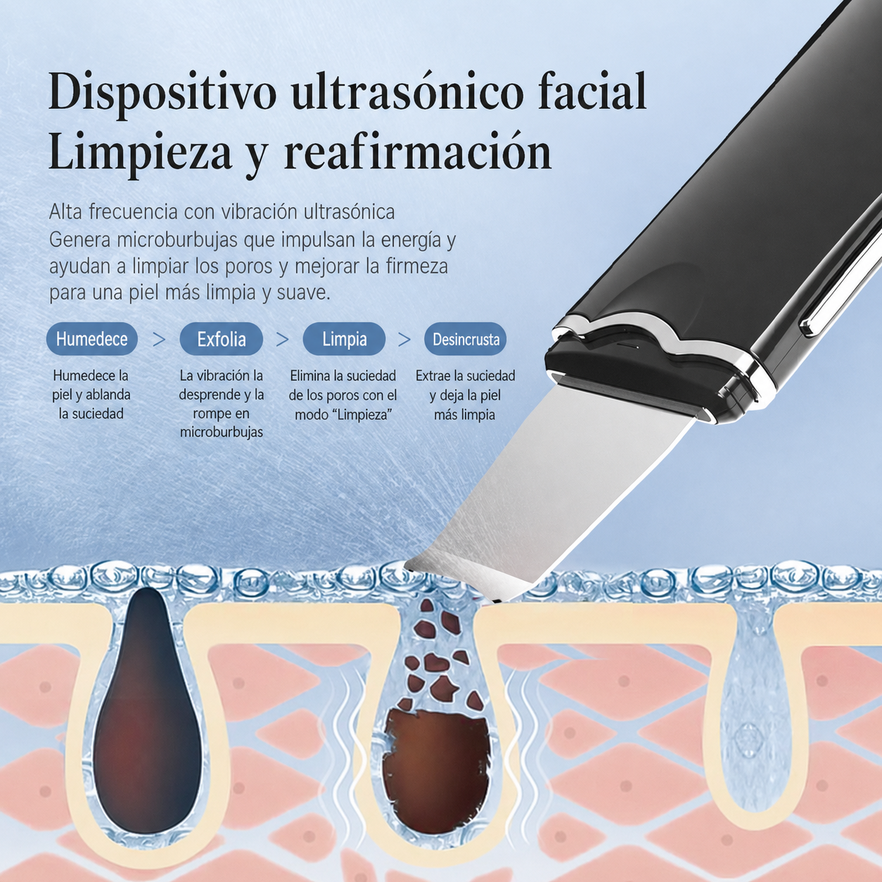 Dispositivo Ultrasónico Facial Limpieza y Lifting - 3
