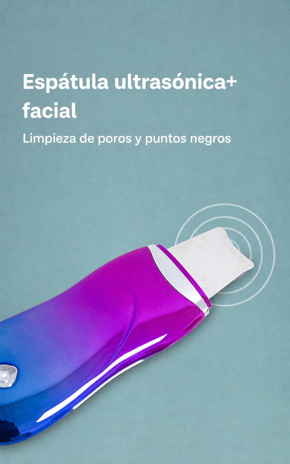 Espatula Ultrasónica Facial para Limpieza de Poros - 11